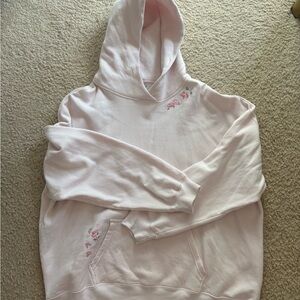 Hollister Light Pink Floral Hoodie